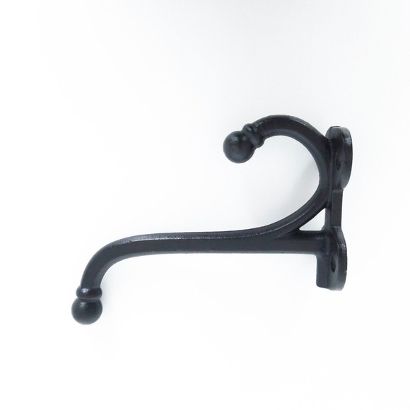 NEW 6.5" Cast Iron Harness Double Wall Coat hook Hat Black Powder Coated - Picture 2 of 4